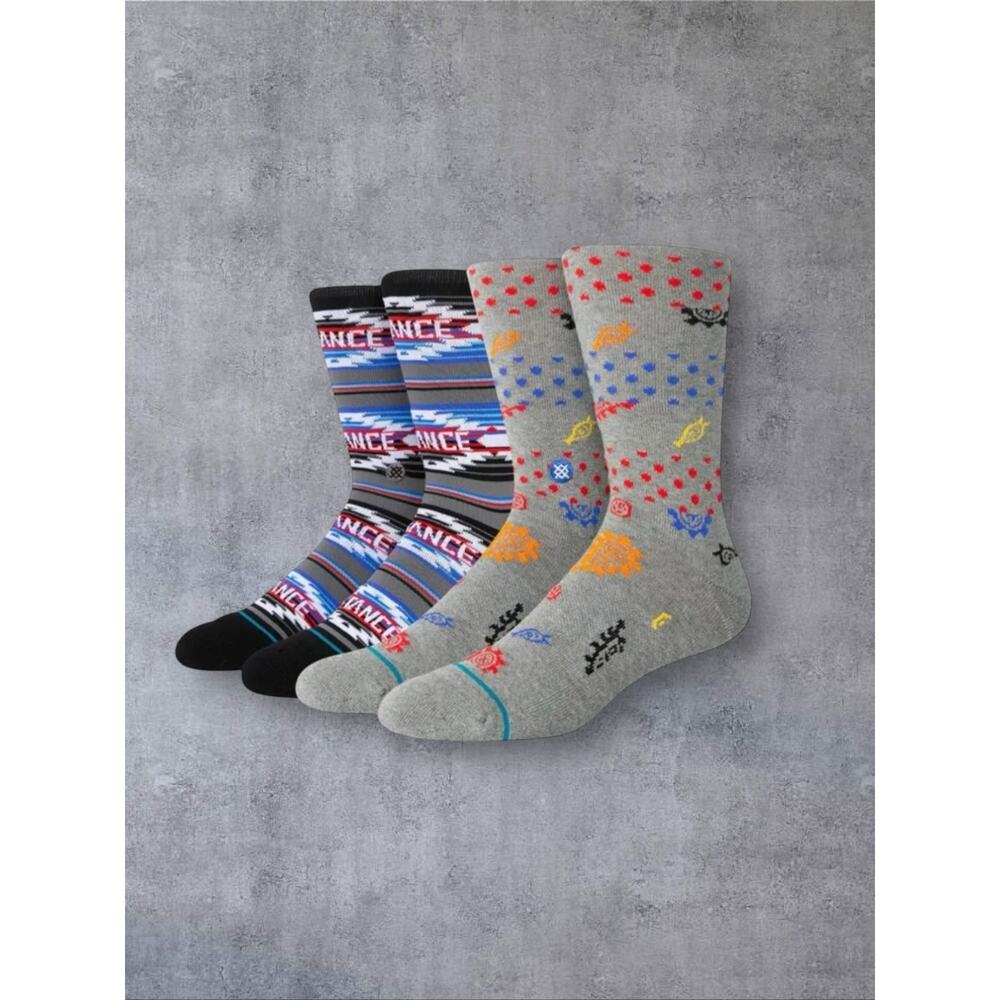 Stance Dwyane Wade Collection Casual Crew Socks 2 Pack Men’s Lrg (6-12) NWT